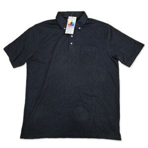 UB Tech Men's Performance Golf Polo Shirt, Black, New with Tag